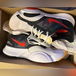 Nike SupeRep Go Women Black White Shoes with Red, Pink and Orange Accents